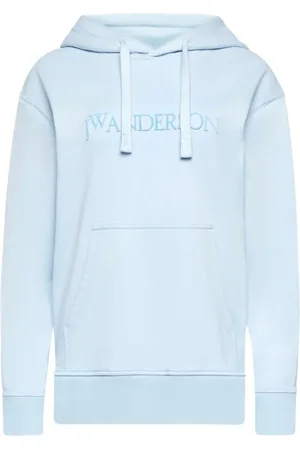 J.W.Anderson Heren, Sweatshirts & Hoodies, Blauw, Maat: L Katoen