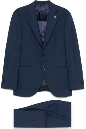 LUIGI BIANCHI MANTOVA Heren, Pakken, Blauw, Maat: L