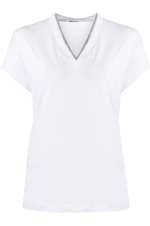 Brunello Cucinelli Dames, Tops, Wit, Maat: XS Katoen
