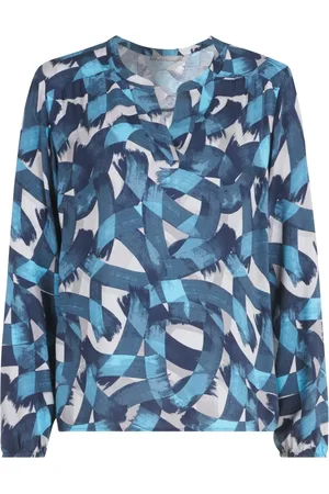 Betty & Co Dames, Blouses & Shirts, Blauw, Maat: 2XL