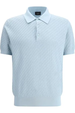 BRIONI Heren, Tops, Blauw, Maat: M Katoen