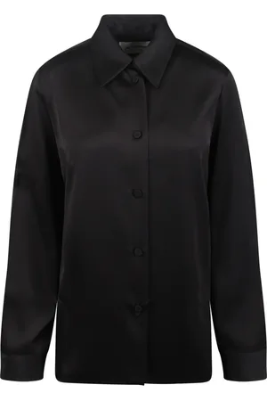Jil Sander Dames, Blouses & Shirts, Zwart, Maat: XS Satijn