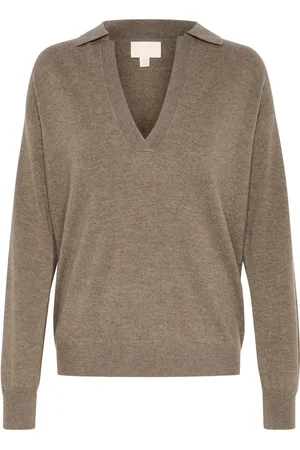 Soaked in Luxury Dames, Truien, Bruin, Maat: 2XL Wol
