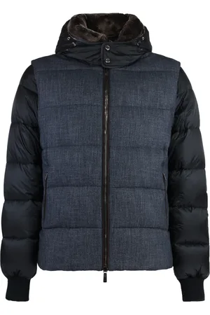 MOORER Heren, Jassen, Blauw, Maat: 2XL Katoen
