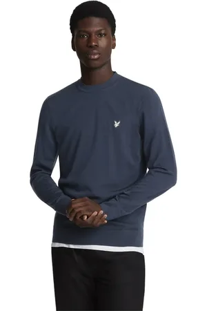 Lyle & Scott Heren, Truien, Blauw, Maat: XL Wol