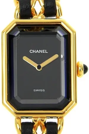 CHANEL Dames, Pre-owned, Zwart, Maat: ONE Size Leer