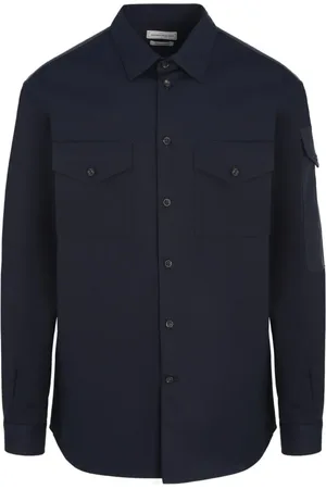 Alexander McQueen Heren, Overhemden, Blauw, Maat: M Katoen