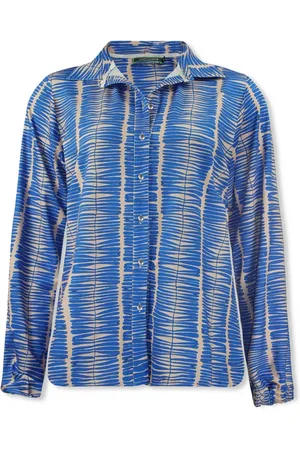Lizzy & Coco Dames, Blouses & Shirts, Blauw, Maat: 2XL