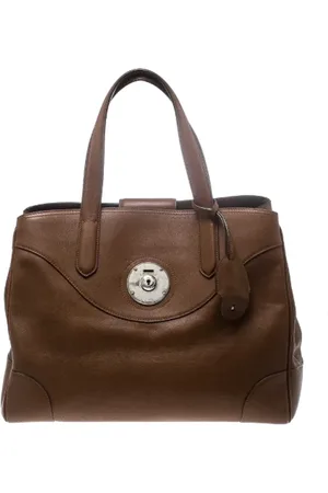 Ralph Lauren Dames, Pre-owned, Bruin, Maat: ONE Size Leer