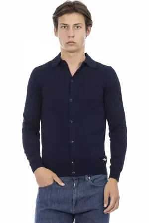 BALDININI Heren, Overhemden, Blauw, Maat: S Katoen
