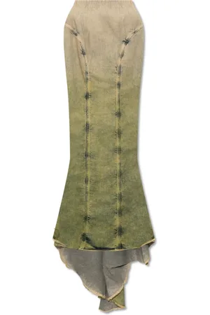 Rick Owens Dames, Rokken, Groen, Maat: XS Denim
