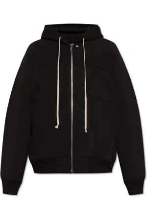 Rick Owens Heren, Sweatshirts & Hoodies, Zwart, Maat: L Katoen