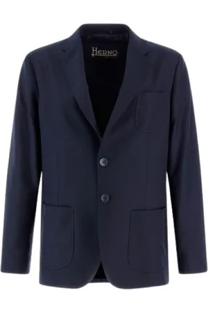 HERNO Heren, Jassen, Blauw, Maat: 4XL Wol