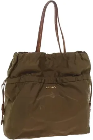 Prada Dames, Pre-owned, Groen, Maat: ONE Size Nylon