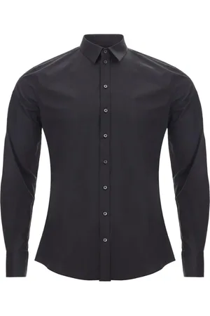 Dolce & Gabbana Heren, Overhemden, Zwart, Maat: XL Katoen