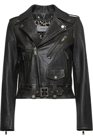 Golden Goose Dames, Jassen, Zwart, Maat: S Leer