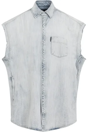 Balenciaga Dames, Overhemden, Blauw, Maat: M Katoen