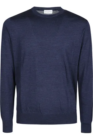 BALLANTYNE Heren, Truien, Blauw, Maat: M Wol