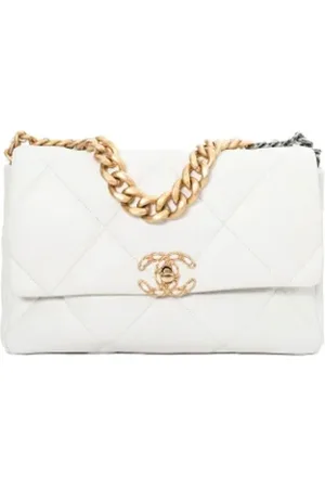 CHANEL Dames, Pre-owned, Wit, Maat: ONE Size Leer