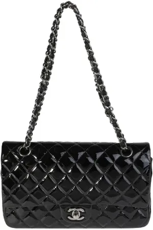 CHANEL Dames, Pre-owned, Grijs, Maat: ONE Size Leer