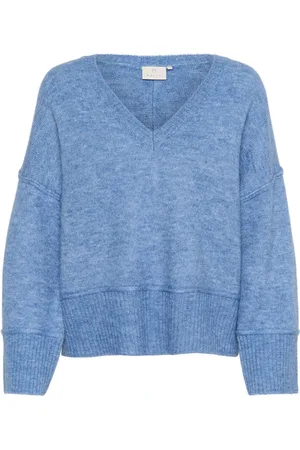 Kaffe Dames, Truien, Blauw, Maat: S Wol