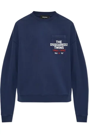 Dsquared2 Heren, Sweatshirts & Hoodies, Blauw, Maat: M Katoen