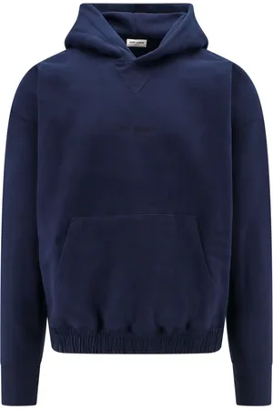 Saint Laurent Heren, Sweatshirts & Hoodies, Blauw, Maat: M Katoen