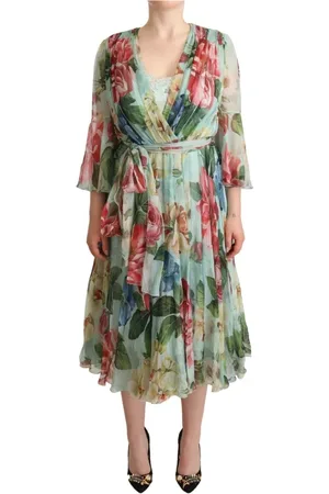 Dolce & Gabbana Dames, Jurken, Groen, Maat: XS Zijde