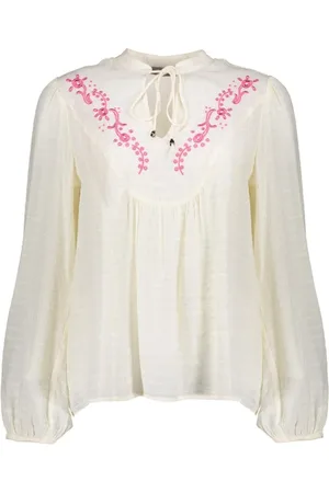 Geisha Dames, Blouses & Shirts, Wit, Maat: S Poliester