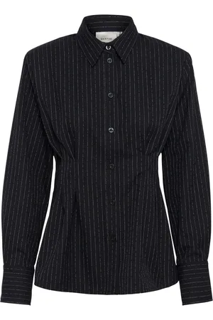 Gestuz Dames, Blouses & Shirts, Zwart, Maat: M Katoen