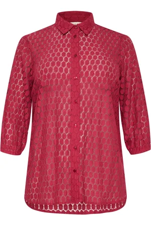 Kaffe Dames, Blouses & Shirts, Rood, Maat: 4XL