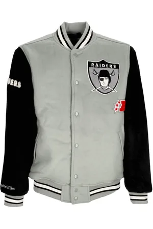 Mitchell & Ness Heren, Jassen, Grijs, Maat: XL Zijde