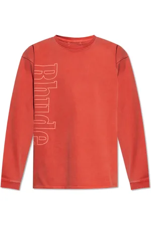 Rhude Heren, Sweatshirts & Hoodies, Rood, Maat: 2XL Katoen