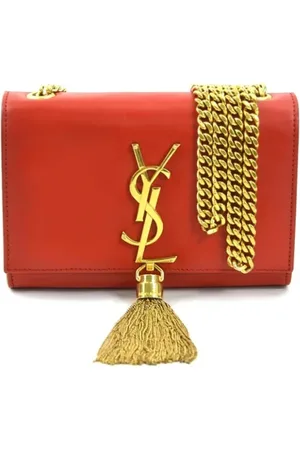 Saint Laurent Dames, Pre-owned, Rood, Maat: ONE Size Leer