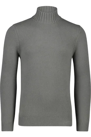 Profuomo Heren, Truien, Grijs, Maat: 2XL Wol