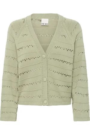 Ichi Dames, Truien, Groen, Maat: 2XL