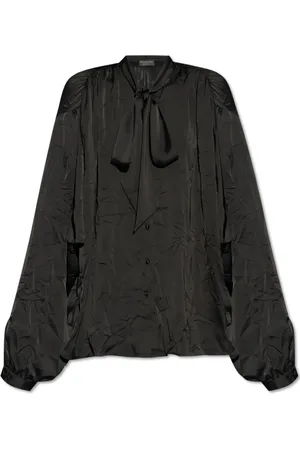 Balenciaga Dames, Blouses & Shirts, Zwart, Maat: S Poliester