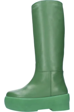 Gia Borghini Dames, Schoenen, Groen, Maat: 37 EU Leer