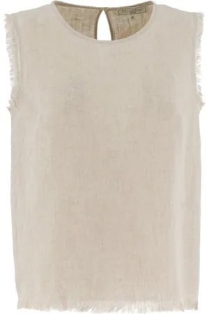 ANTONELLI Dames, Tops, , Maat: S Linnen