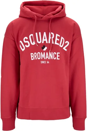 Dsquared2 Heren, Sweatshirts & Hoodies, Rood, Maat: XL Katoen