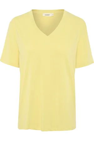Soaked in Luxury Dames, Tops, Geel, Maat: S Modal