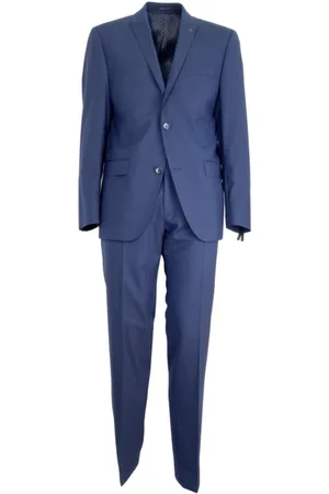 Roy Robson Heren, Pakken, Blauw, Maat: L Wol