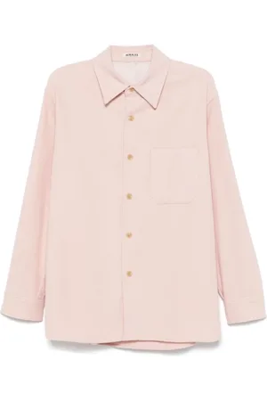 Auralee Heren, Overhemden, Roze, Maat: 2XL Wol