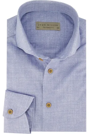 john miller Heren, Overhemden, Blauw, Maat: 6XL