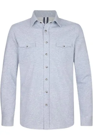 Profuomo Heren, Overhemden, Blauw, Maat: S
