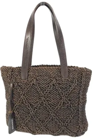 CHANEL Dames, Pre-owned, Bruin, Maat: ONE Size Leer