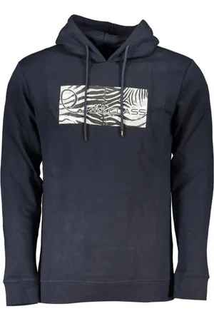 Roberto Cavalli Heren, Sweatshirts & Hoodies, Blauw, Maat: S Katoen