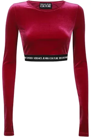 VERSACE Dames, Tops, Rood, Maat: M Poliester