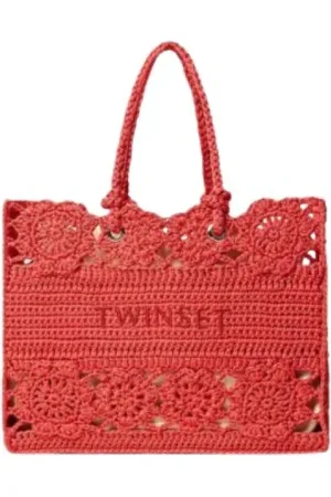 Twin-Set Dames, Tassen, Rood, Maat: ONE Size Katoen