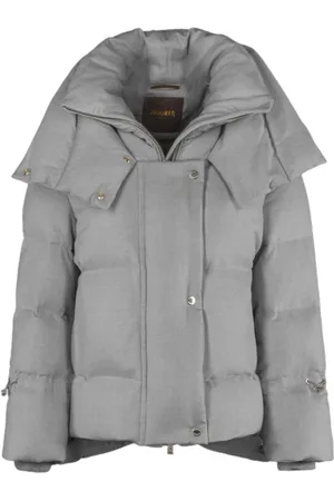 MOORER Dames, Jassen, Grijs, Maat: 2XS Wol